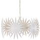 Currey & Company Bismarkia Gesso White Small Chandelier-1