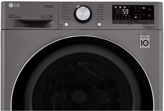 LG 2.4 Cu. Ft. Graphite Steel Front Load Washer Dryer Combos -9