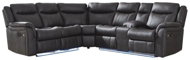 Signature Design by Ashley® Perarrygin Eclipse 2-Piece Carbon Curved Manual Reclining Sectional-2