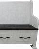 Million Dollar Rustic Frosted White Bench with Drawers-1