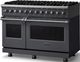 Viking® 5 Series 48" Cast Black Pro Style Dual Fuel (NG) Range with Polished Chrome Trim-3