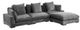 Moe's Home Collection Tumble Lounge 4-Piece Charcoal L-Shaped Modular Sectional and Ottoman-0