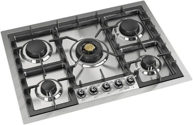 Ilve Nostalgie II 30” Stainless Steel Gas Cooktop with 5 Burners-1