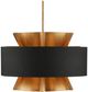 Currey & Company Oxenwood Black/Brass Chandelier-0
