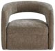 Uttermost® Breis Taupe Velvet Swivel Barrel Chair-4