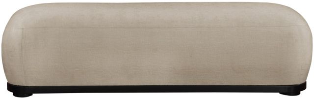 Meridian Furniture Calum Beige/Black Chenille Fabric Bench-1