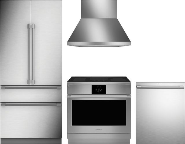 Monogram® 4 Piece Stainless Steel/Panel Ready Induction Kitchen Package-0