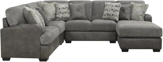 Emerald Home Berlin 4-Piece Gray Sectional and Chaise-0