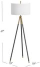 Bassett Mirror Rowe Black Floor Lamp-2