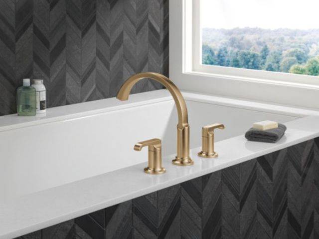 Delta Tetra® Lumicoat® Champagne Bronze Roman Tub Trim-2