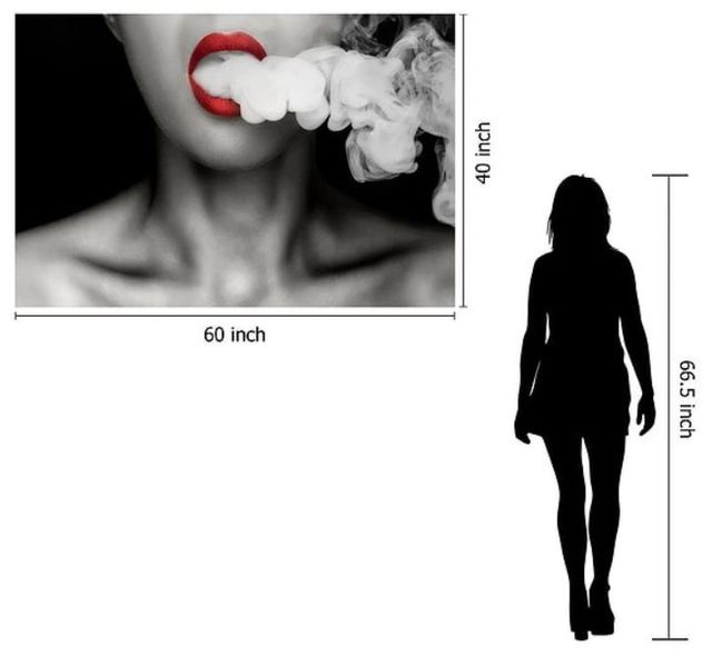 Classy Art Black/White Billowing Smoke Wall Art-2