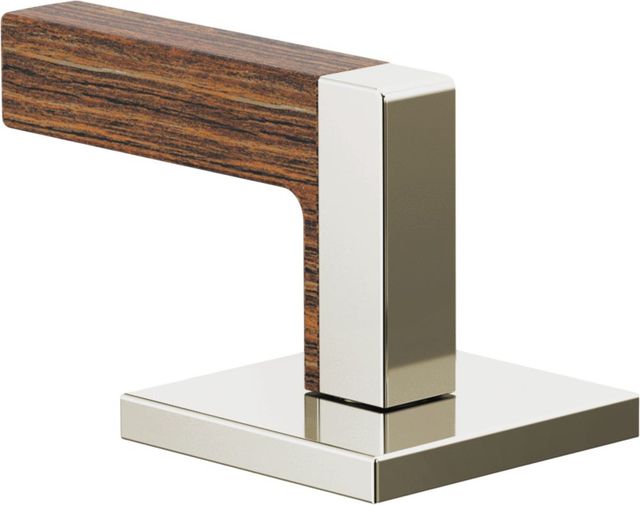 Brizo Frank Lloyd Wright® Brilliance® Polished Nickel/Wood Widespread Lavatory Lever Handle Kit-0