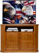 American Heartland Manufacturing Oak 57" Plain Base Tall Corner TV Stand-1