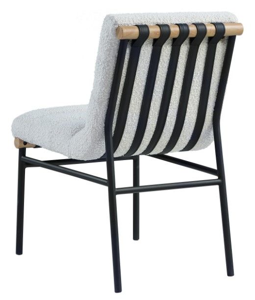 Meridian Furniture Burke Cream Boucle Dining Chair-2
