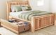 A-America® Amish Highlands Natural King Arch Panel Storage Bed-3