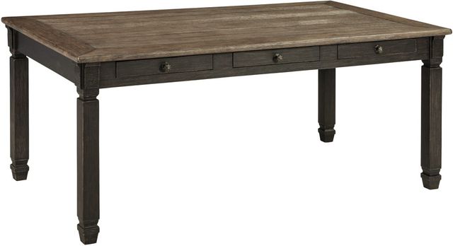 Signature Design by Ashley® Tyler Creek Weathered Gray Dining Table with Black Legs-0