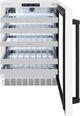 ZLINE Autograph Edition Touchstone 4.8 Cu. Ft. Stainless Steel Wine Cooler with White Matte Glass Door and Matte Black Handle-1