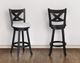 Crown Mark Kipper Black/Dove Swivel Bar Stool-1
