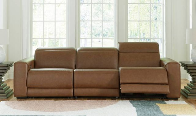 Signature Design by Ashley® Rally-Up 3-Piece Caramel Modular Power Reclining Sectional-1