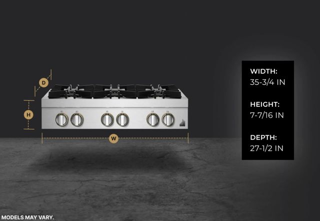 JennAir® RISE™ 36" Stainless Steel Natural Gas Rangetop-2