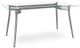 Amisco Customizable Alys 60" Clear Glass Top with Rectangular Table Base-0