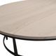 Bernhardt Avondale Beige Round Cocktail Table with Black Metal Base-3
