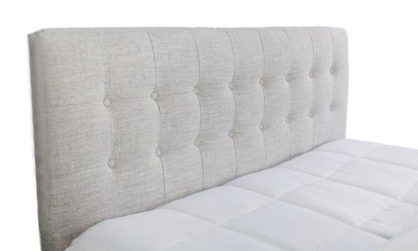 Bernards Myla Grey Queen Bed with Two Nightstands-3