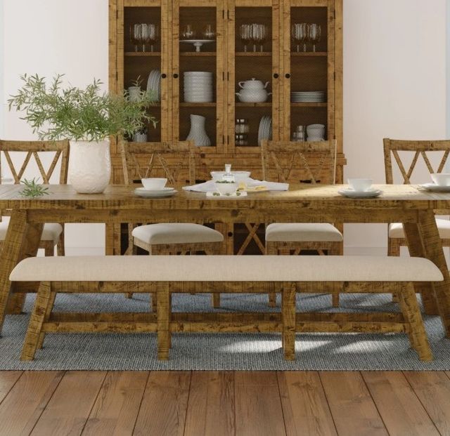 Jofran Inc.Telluride 6-Piece Gold Trestle Dining Set-1