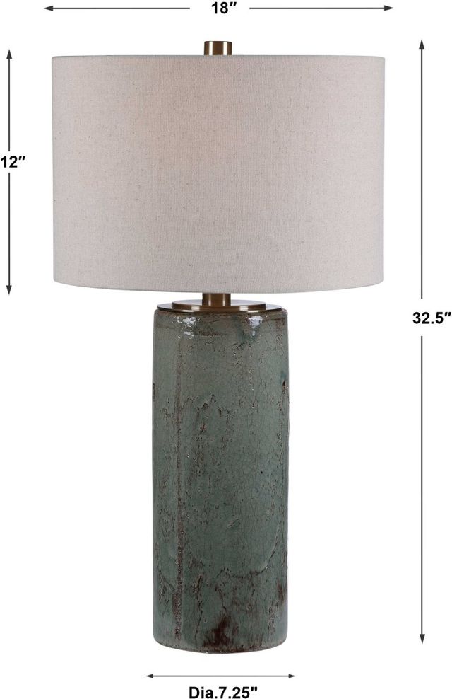 Uttermost® Callais Aqua Blue Glaze Table Lamp-2