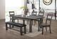 Elements International Nathan 6-Piece Black/Gray Oak Dining Set-1