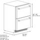 ZLINE Autograph Edition Touchstone 24 " 4.6 Cu. Ft. Stainless Steel Doors and Champagne Bronze Helix Handles 168 Can Outdoor-Rated Dual Refrigerator Drawer-2