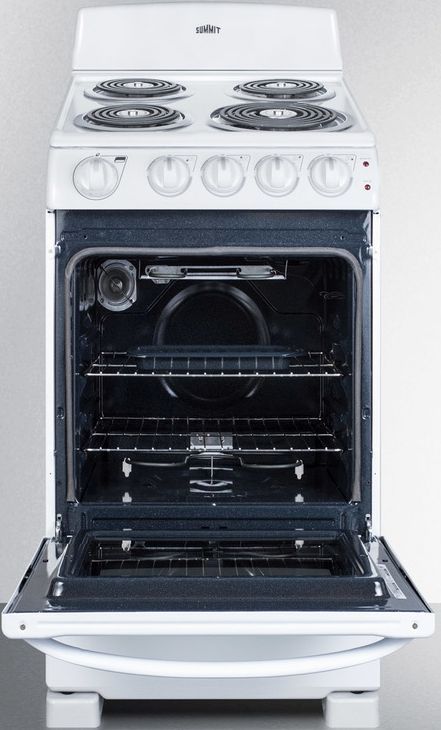 Summit® 20" White Freestanding Electric Range-1