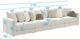 Jackson Furniture Ritzy 4-Piece Bone Modular Sectional-2