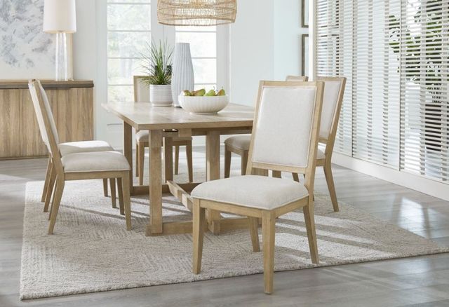 aspenhome® Modern Loft 5-Piece Modern Khaki Upholstered Dining Set-1