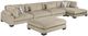 Homelegance® Tinley 5-Piece Brown Modular Sectional with Chaise and Ottoman-0