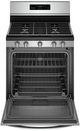 Whirlpool® 30" Fingerprint Resistant Stainless Steel Freestanding Gas Range-1