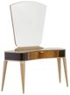 Michael Amini® Malibu Crest Burnished Gold Vanity Desk with Mirror-0