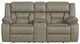 Elements International Engage Corral Gray Manual Reclining Loveseat with Console-3
