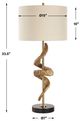 Uttermost® Rams Antique Brass/Black Horn Table Lamp-2