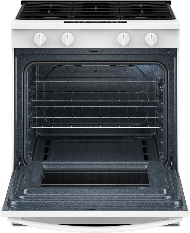 Whirlpool® 30'' White Smart Slide-In Gas Range with No Preheat Mode and Slow Cook-1