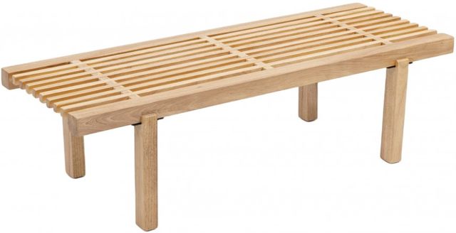 Meridian Furniture Naya Cream/Natural Bench with Cushion-2