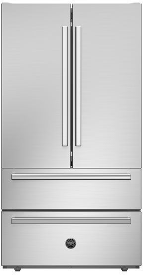 Bertazzoni Professional Series 36 in. 22.5 Cu. Ft. Stainless Steel Counter Depth French Door Refrigerator-0