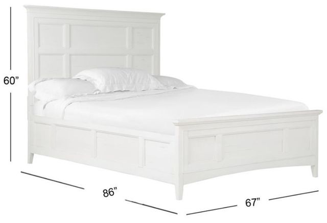 Magnussen Home® Heron Cove Chalk White Gray Queen Panel Bed-1
