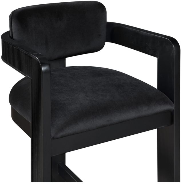 Meridian Furniture Sacha Black Velvet Upholstered Counter Stool-4