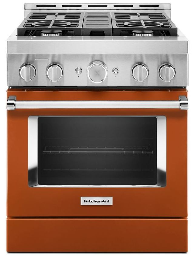 KitchenAid® 30" Scorched Orange Smart Pro Style Gas Range