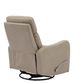 Man Wah Leather Ivory Swivel Glider Recliner-4