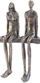 Giftcraft Black/Gold Sitting Couple Figurine-1