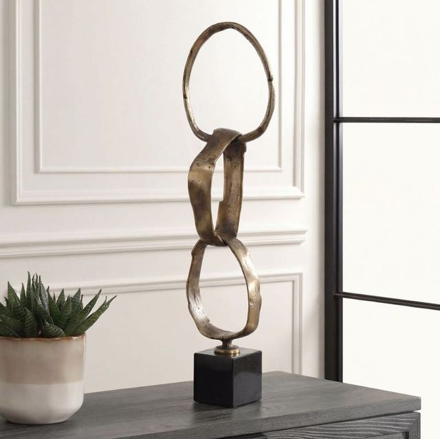 Uttermost® Loopform Hand-Finished Brass Ring Sculpture-1