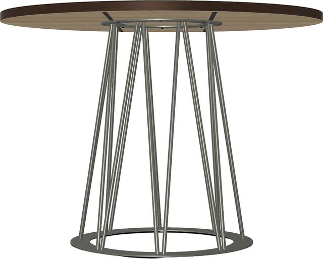 Amisco Customizable Calypso Solid Birch Round Dining Table Top with Metal Base-3