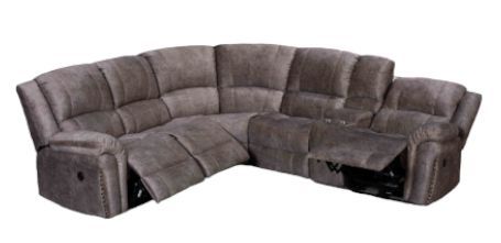 Milton Greens Stars 6-Piece Brown Manual Recliner Sectional Sofa-0